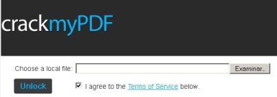 Eliminar restricciones y contraseñas a un archivo PDF online CrackMyPDF Eliminar restricciones y contraseñas a un archivo PDF online