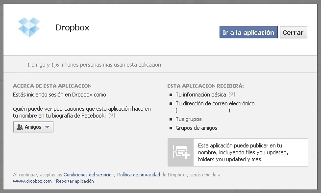 Compartir una carpeta de Dropbox en un grupo de Facebook Compartir una carpeta de Dropbox en un grupo de Facebook